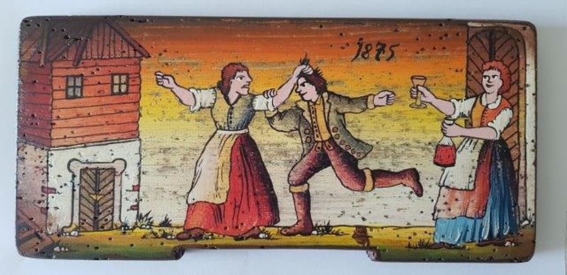 Bemalte Bienenstockstirnbretter - Aus der Gaststätte