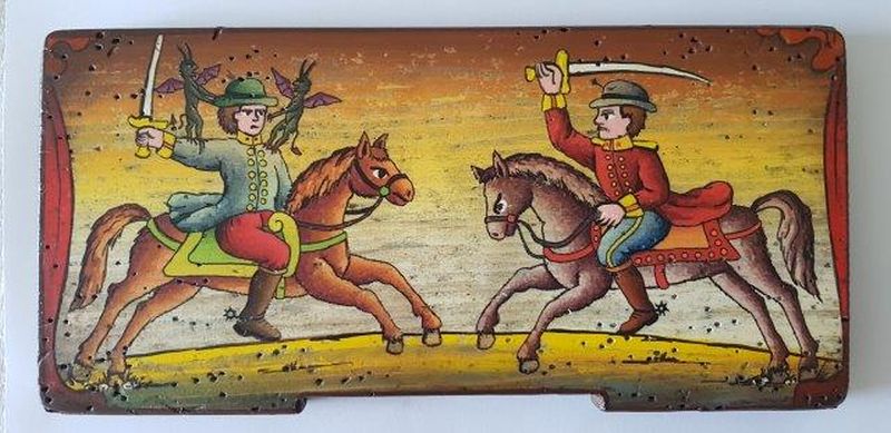 Bemalte Bienenstockstirnbretter - Pegam und Lambergar