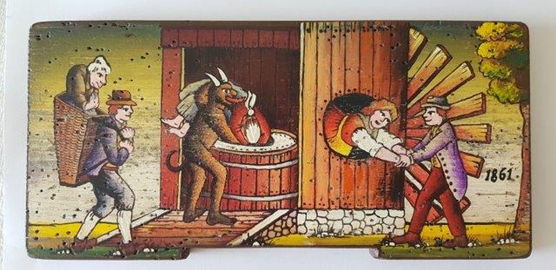 Bemalte Bienenstockstirnbretter - Die Weibsmühle