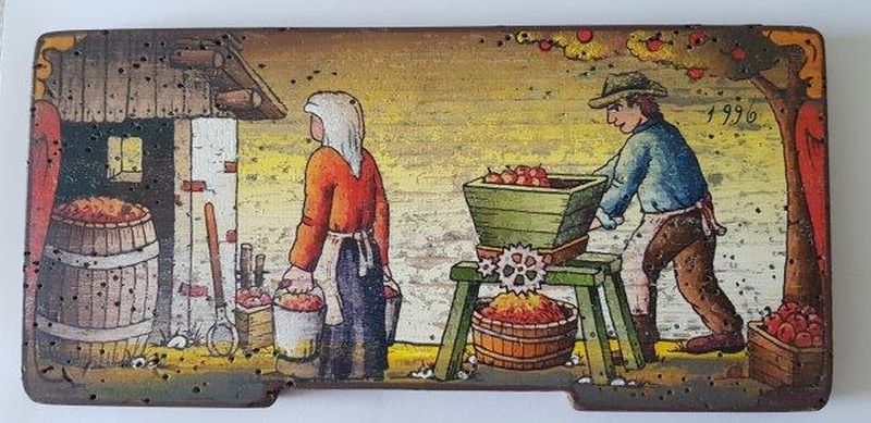 Bemalte Bienenstockstirnbretter - Fruchte Mahlen