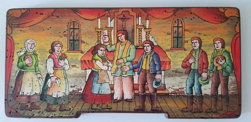 Bemalte Bienenstockstirnbretter - Christliche Hochzeit