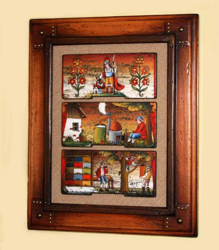 Bienenstockstirnbrett - 3 Stk. im Rahmen