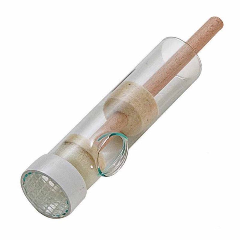 Zeichenrohr aus Glas mit Kolben