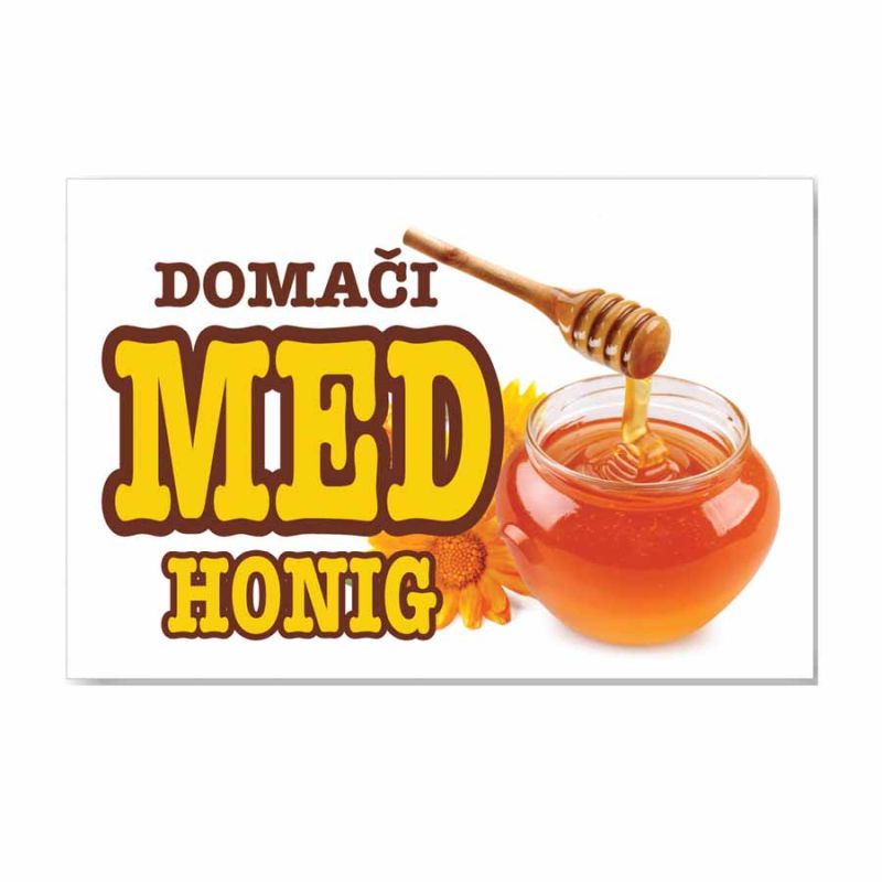 Schild "Domači med" (70x50 cm)