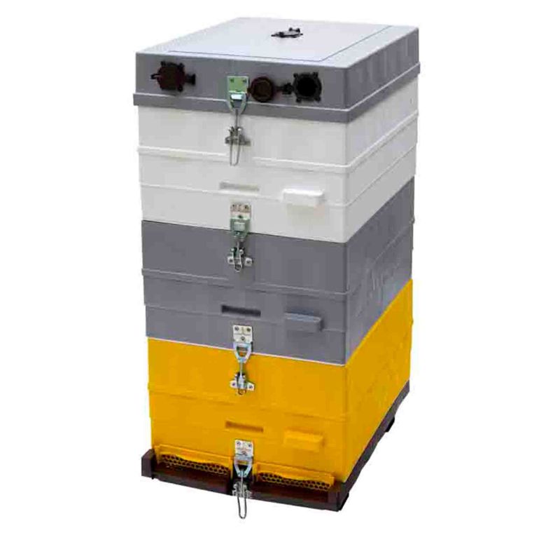 Beute Langstroth mit 3 Zargen, isoliert mit Polyurethane