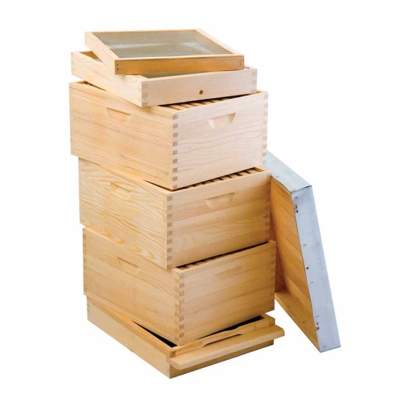 Beute LR, 3 Zargen und Rähmchen, Varroaschiebeboden