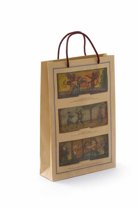 Papier-Tragetasche Bienenstockstirnbretter-Motiv