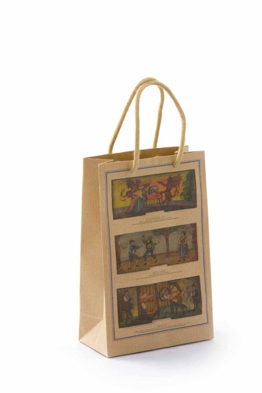 Papier-Tragetasche-Bienenstockstirnbrettermotiv - gross