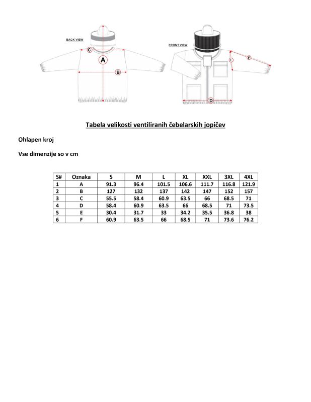Imker-Schutzanzug, ventilierte, mit Hut, Größe XS-XXL