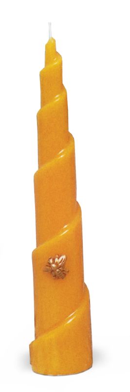 Gerollte Wachsplatte mit Bienenrelief