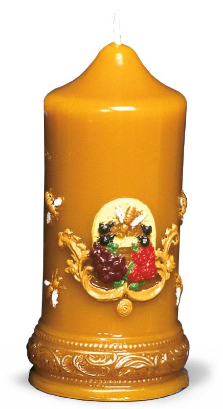 Imkerkerze mit Bienen