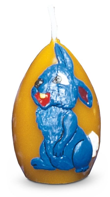 Ostereikerze mit Hasenmotiv