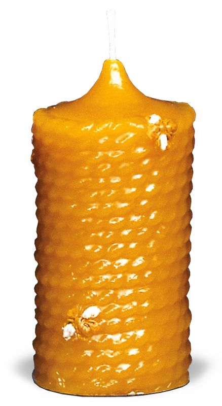 Bienenkorbkerze mit Bienen