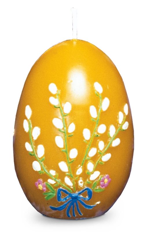 Ostereikerze mit Palmzweigrelief