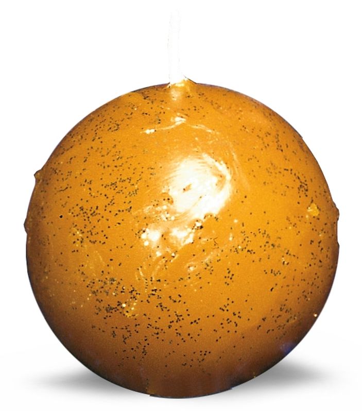 Kugelkerze mit Tropfenstruktur