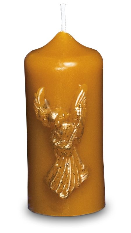 Kerze mit Engelmotiv
