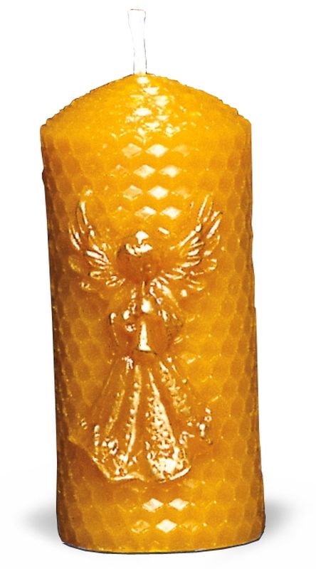 Wabenkerze mit Engelmotiv