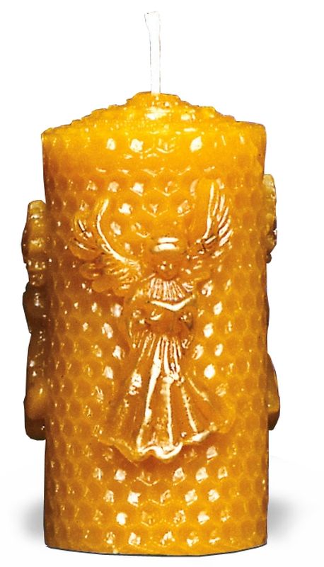 Wabenkerze mit Engelmotiv