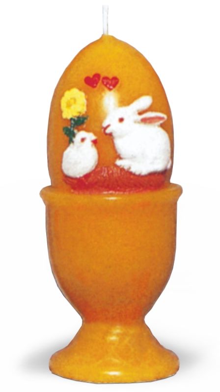 Osterei mit Relief und Becher