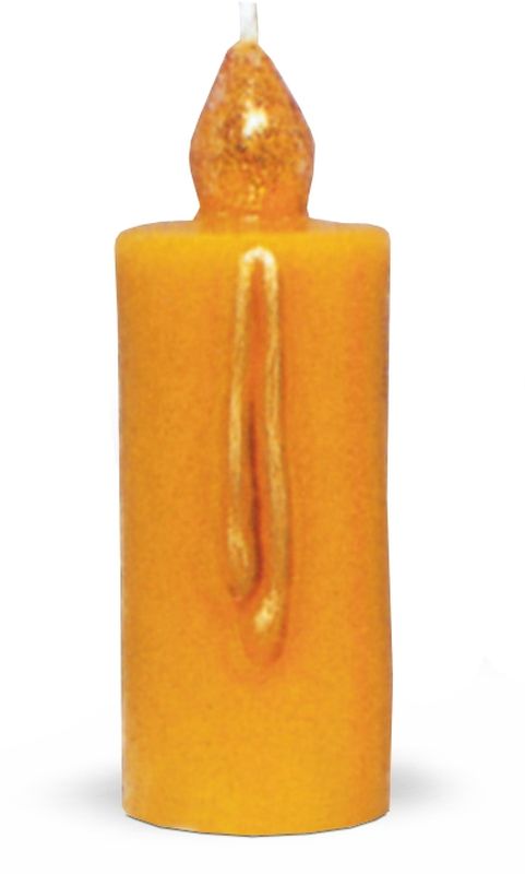 Kerze mit Flame und Tropfenrelief