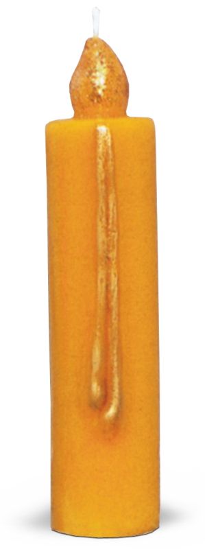 Kerze mit Flame und Tropfenrelief