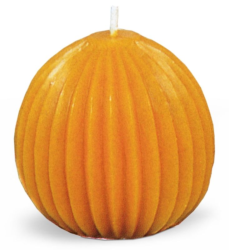 Kugelkerze mit Langsrillenstruktur