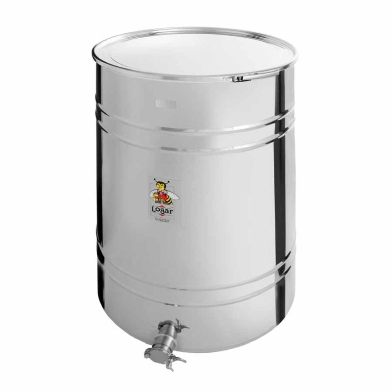 Abfüllbehälter 430 kg, mit Spannringverschluss, Edelstahl